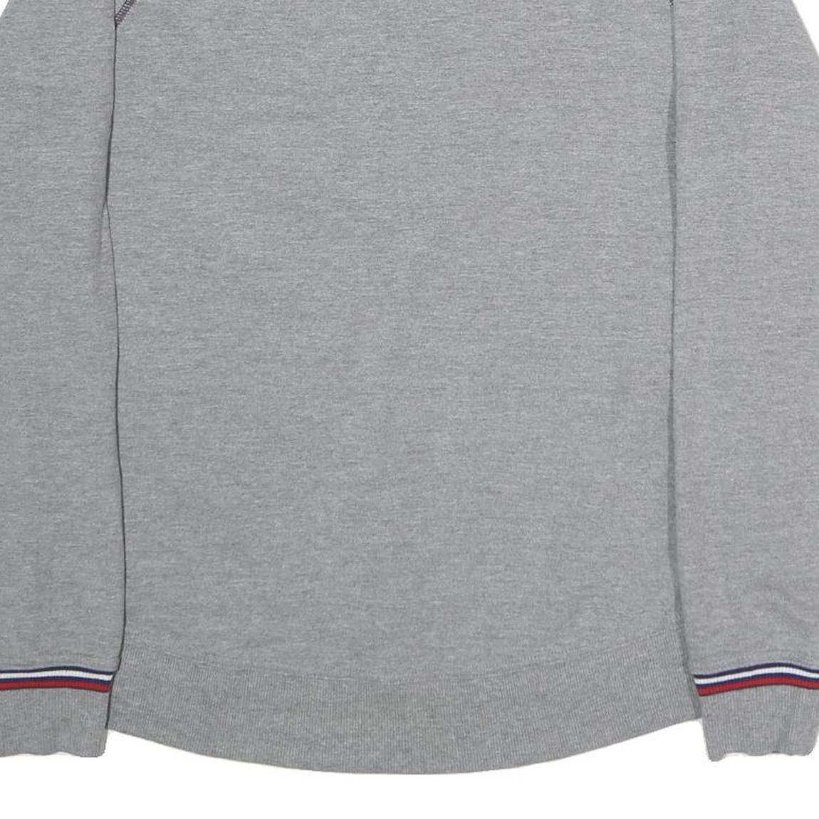 FILA Mens Grey Crew Neck M Cotton Sweatshirt Casual Pullover Logo Embroidered