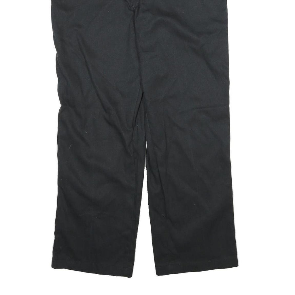 DICKIES Mens Cotton Blend Black Regular Zip Trousers W36 L30 Workwear