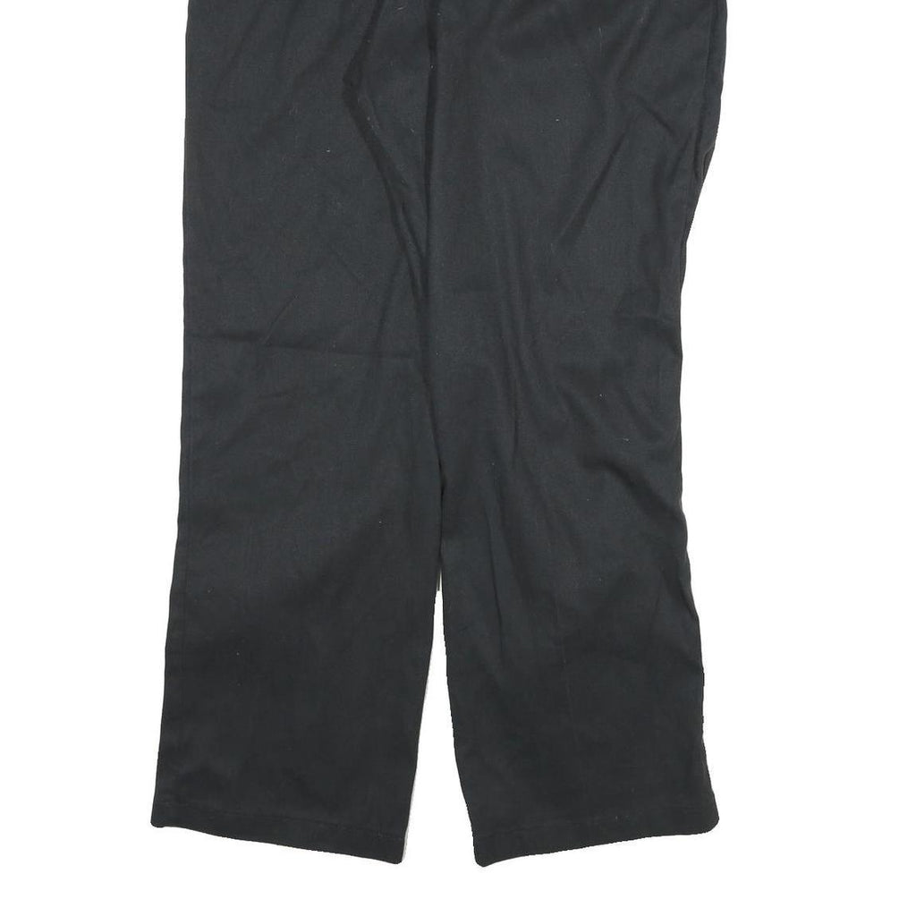 DICKIES Mens Cotton Blend Black Regular Zip Trousers W36 L30 Workwear