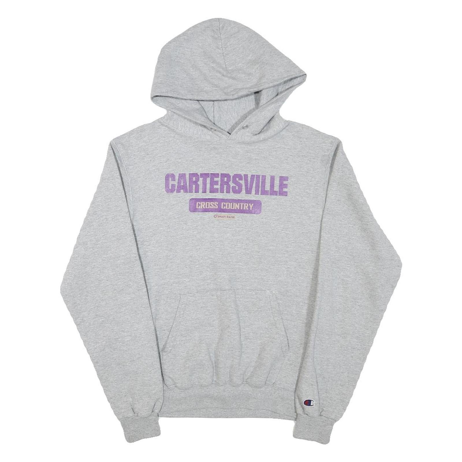 CHAMPION Mens Grey Cartersville Cross Country Pullover Hoodie S