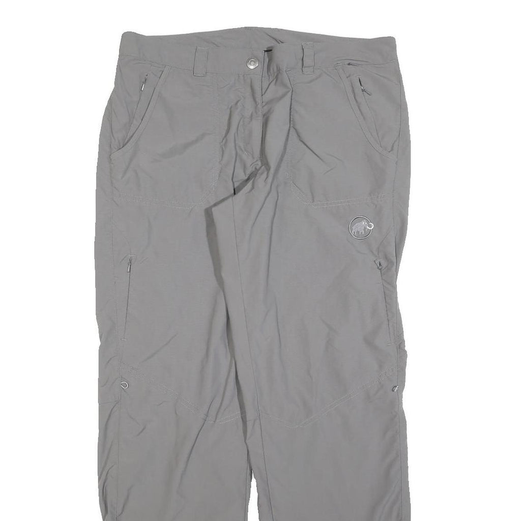MAMMUT Womens Relaxed Grey Polyester Blend Zip Trousers W36 L32 Outdoor Casual