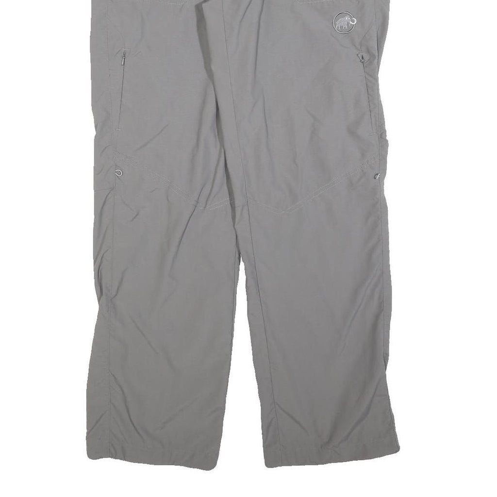 MAMMUT Womens Relaxed Grey Polyester Blend Zip Trousers W36 L32 Outdoor Casual