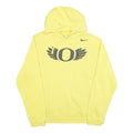 NIKE Mens Yellow Hoodie L Winged O Pullover Cotton Blend Casual Sportswear