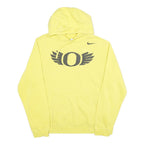 NIKE Mens Yellow Hoodie L Winged O Pullover Cotton Blend Casual Sportswear