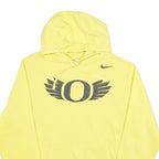 NIKE Mens Yellow Hoodie L Winged O Pullover Cotton Blend Casual Sportswear