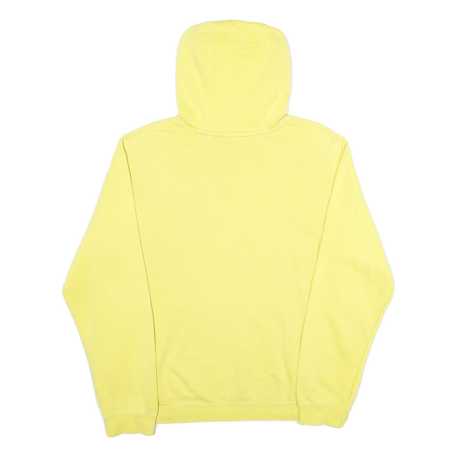 NIKE Mens Yellow Hoodie L Winged O Pullover Cotton Blend Casual Sportswear