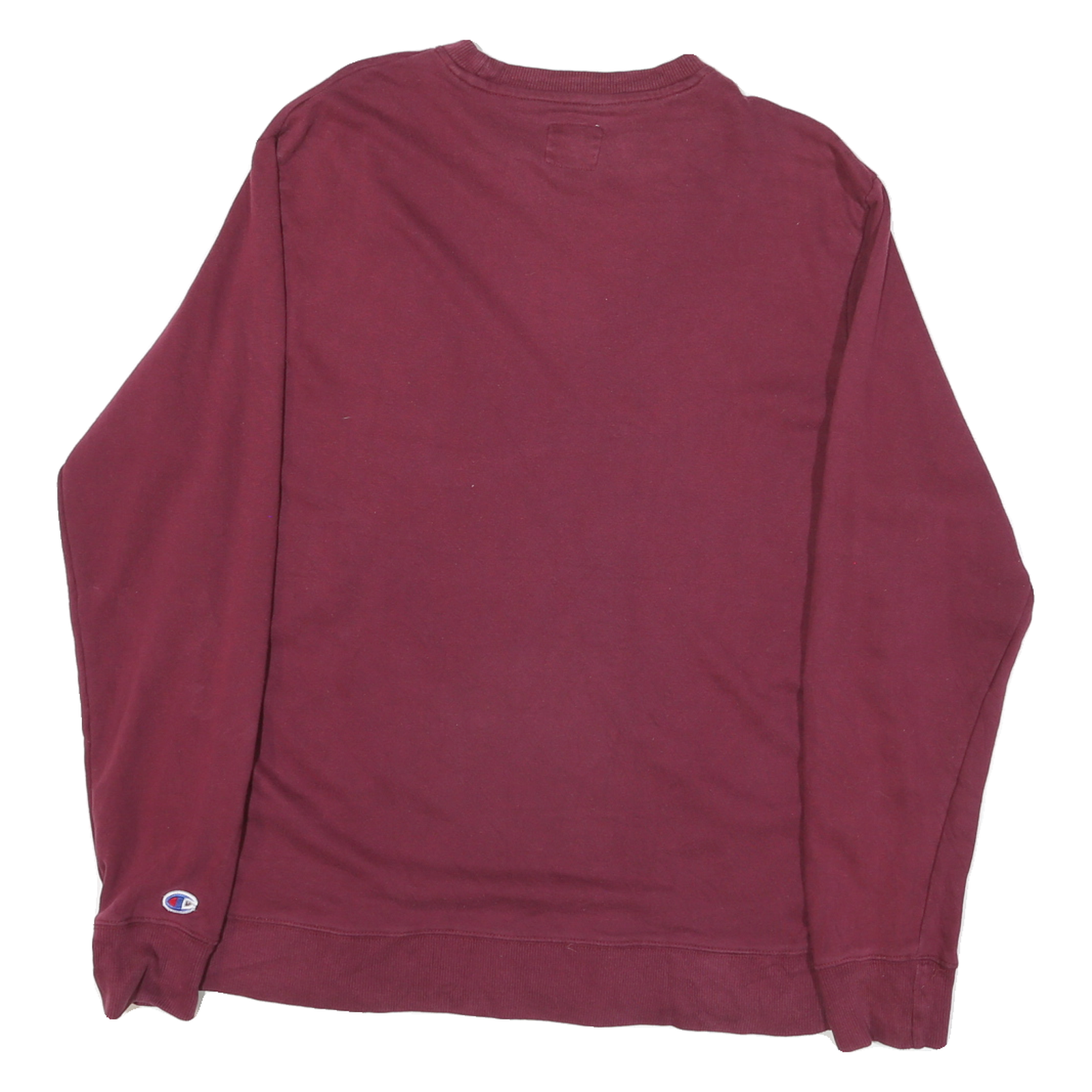 CHAMPION Mens Maroon Crew Neck L Cotton Blend Casual Sweatshirt