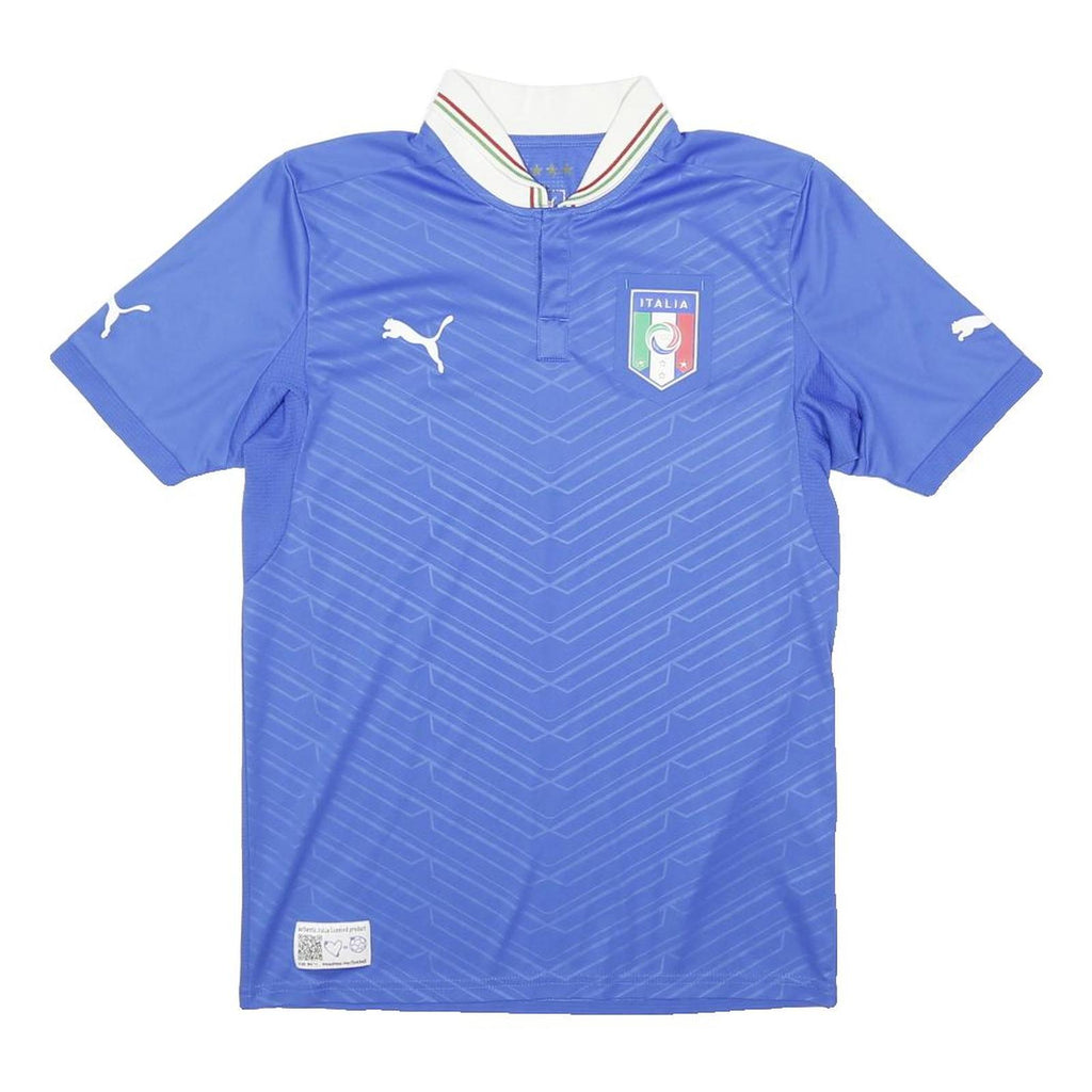 PUMA 2012-13 Italy Home Shirt Mens Blue Italia Football Shirt M Short Sleeve