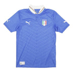 PUMA 2012-13 Italy Home Shirt Mens Blue Italia Football Shirt M Short Sleeve