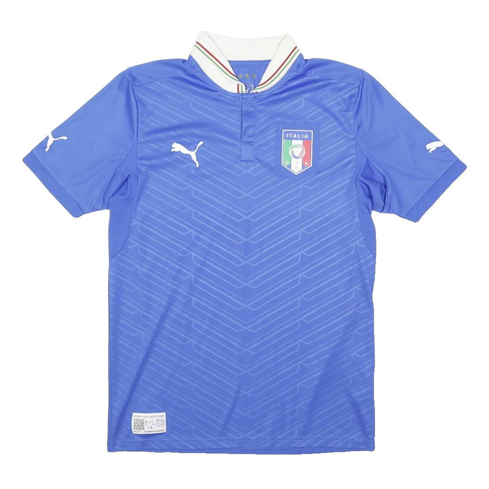 PUMA 2012-13 Italy Home Shirt Mens Blue Italia Football Shirt M Short Sleeve