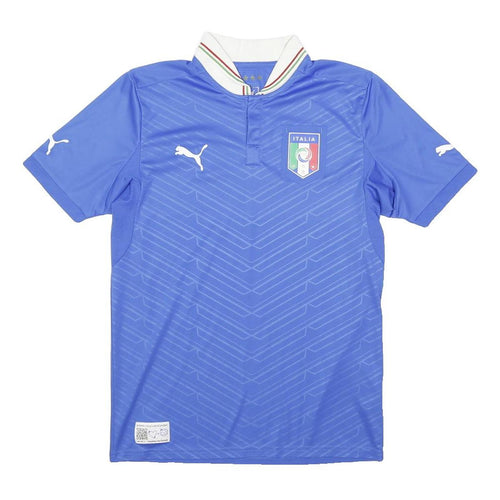 PUMA 2012-13 Italy Home Shirt Mens Blue Italia Football Shirt M Short Sleeve