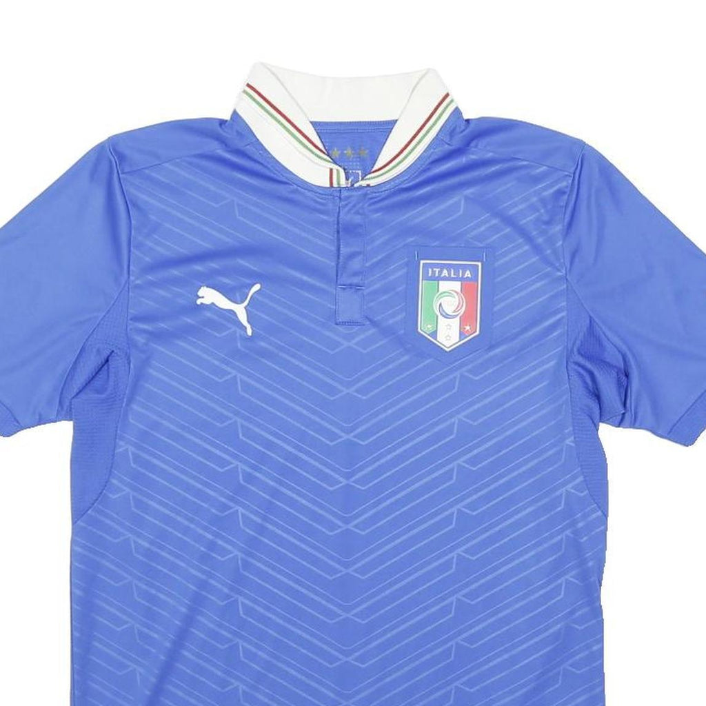 PUMA 2012-13 Italy Home Shirt Mens Blue Italia Football Shirt M Short Sleeve