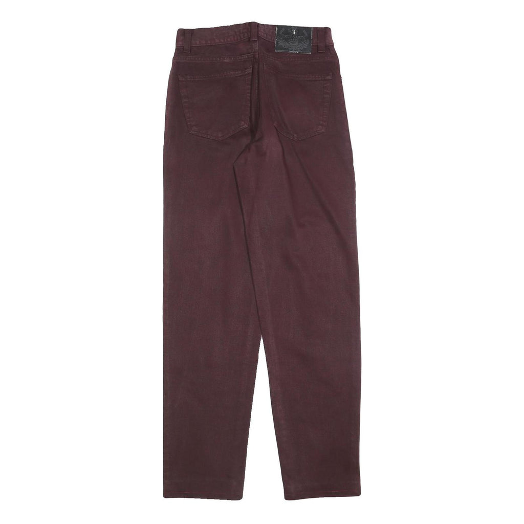 TRUSSARDI Womens Jeans Red Regular Straight Denim Medium W32 L34 Stylish Zip