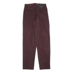 TRUSSARDI Womens Jeans Red Regular Straight Denim Medium W32 L34 Stylish Zip