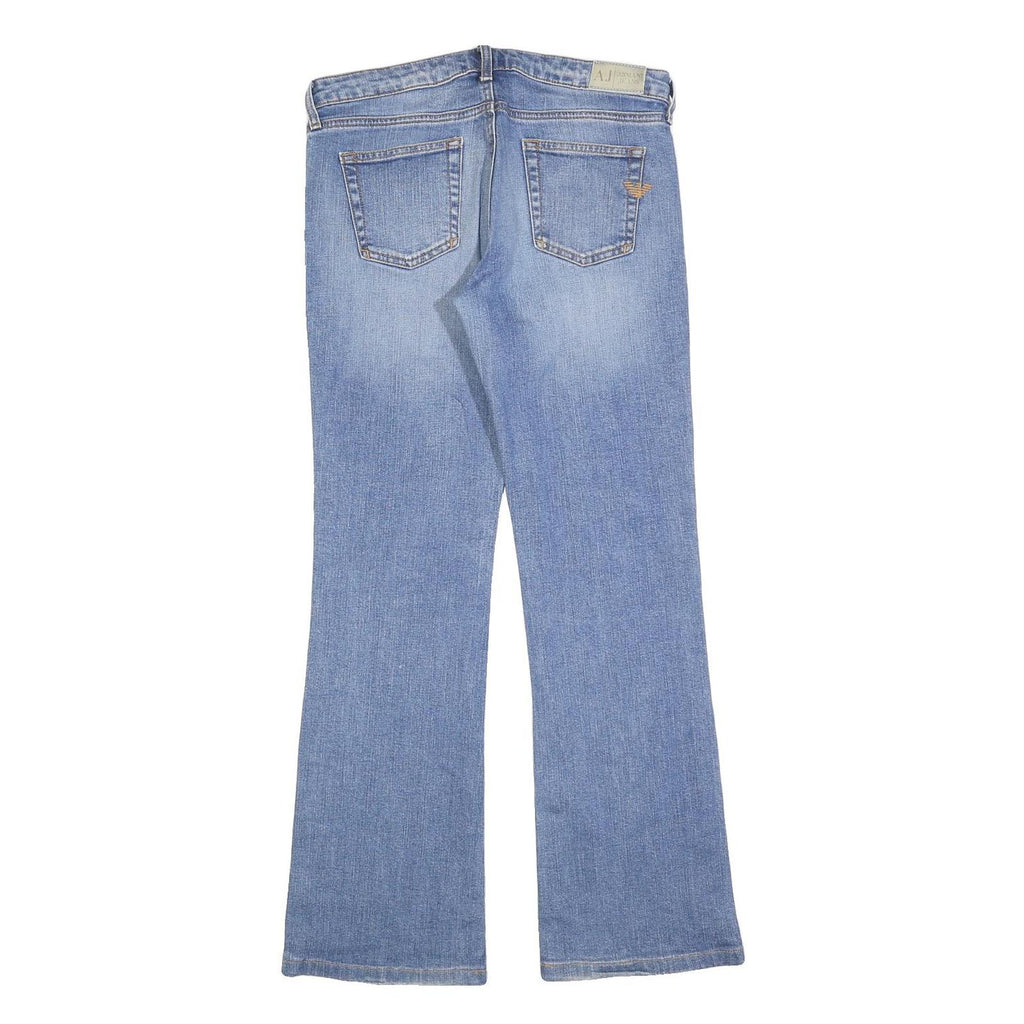 ARMANI JEANS Womens Regular Fit Blue Denim Flared Jeans W30 L30 Stylish
