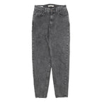 LEVI'S Womens Relaxed Black Denim Medium Wash W25 L28 Cotton Blend Zip Jeans