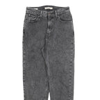 LEVI'S Womens Relaxed Black Denim Medium Wash W25 L28 Cotton Blend Zip Jeans