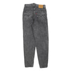 LEVI'S Womens Relaxed Black Denim Medium Wash W25 L28 Cotton Blend Zip Jeans