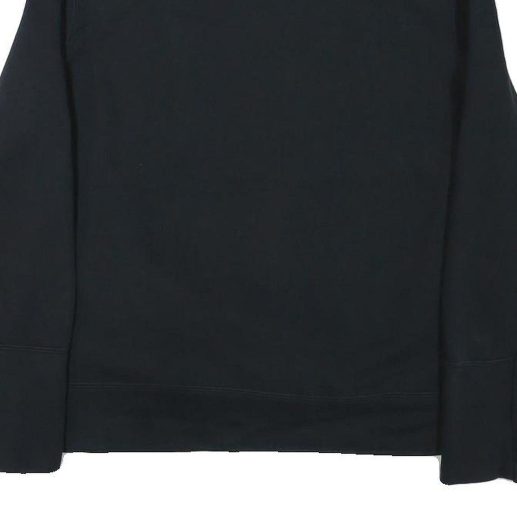 PUMA Womens Black Cotton Blend Funnel Neck Sweatshirt M Logo Print Casual