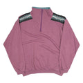 Womens Sweatshirt Purple 1/4 Zip XL