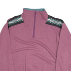 Womens Sweatshirt Purple 1/4 Zip XL