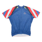 CEROTI Mens Blue & Red Graphic T-Shirt M Short Sleeve Crew Neck Polyester