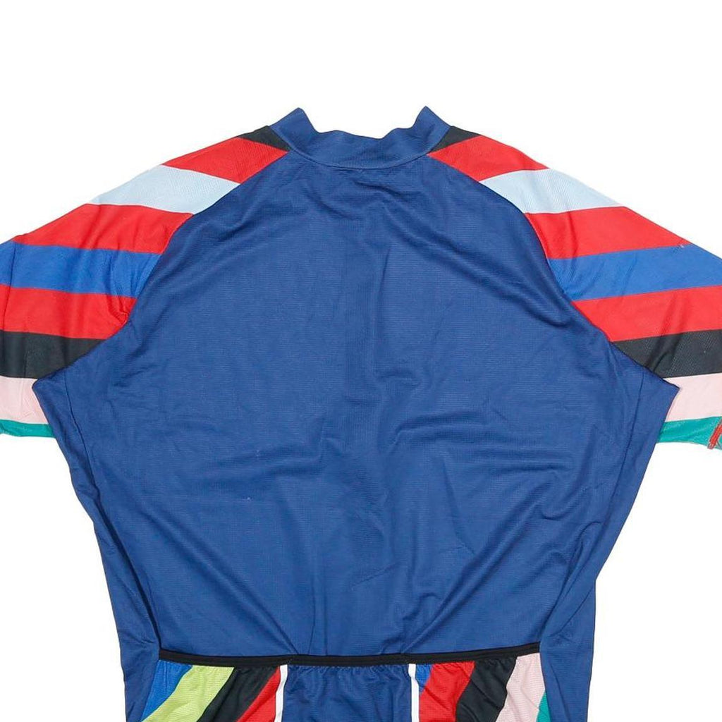 CEROTI Mens Blue & Red Graphic T-Shirt M Short Sleeve Crew Neck Polyester