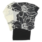 PHASE EIGHT Womens Black & White Floral Day Polyester Blend Shift Dress UK 12