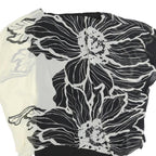 PHASE EIGHT Womens Black & White Floral Day Polyester Blend Shift Dress UK 12