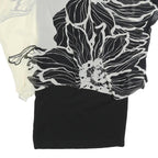 PHASE EIGHT Womens Black & White Floral Day Polyester Blend Shift Dress UK 12