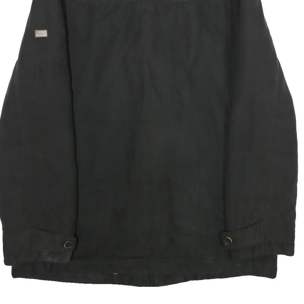 PIERRE CARDIN Mens Black Polyester Zip Up Jacket XL Plain Stylish Outerwear