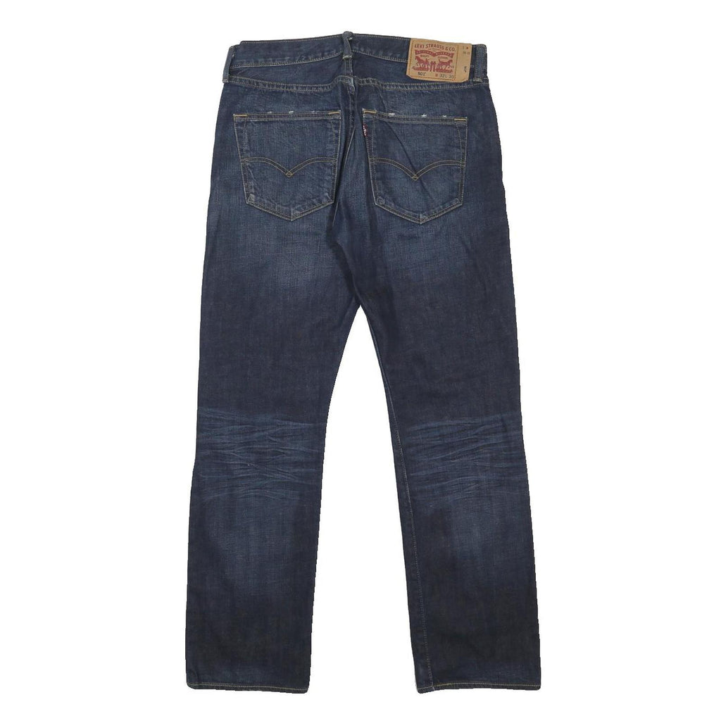 LEVI'S 501 Mens Jeans Blue Regular Straight Denim Medium W32 L30 Classic Fit