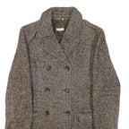 MAX&CO Womens Brown Wool Blend Herringbone Button Jacket UK 10 Classic Tailored