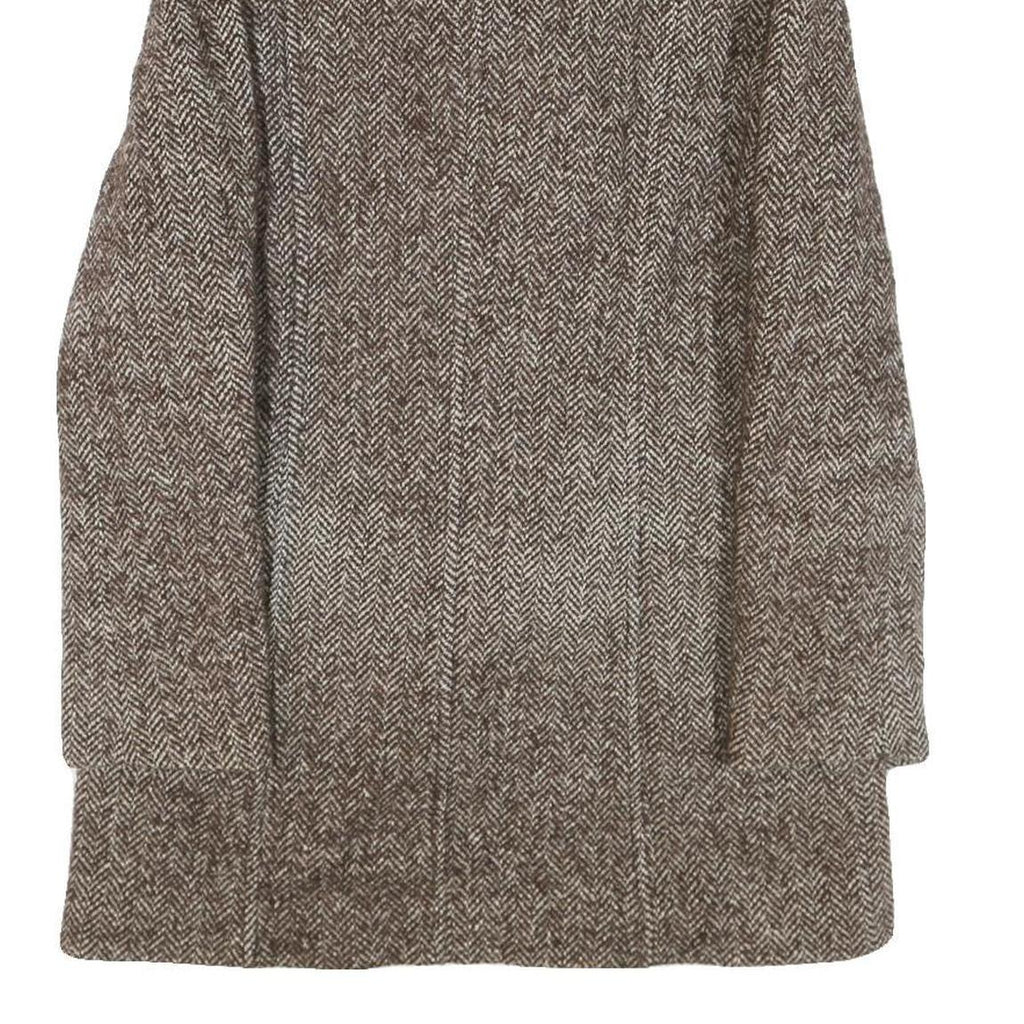 MAX&CO Womens Brown Wool Blend Herringbone Button Jacket UK 10 Classic Tailored