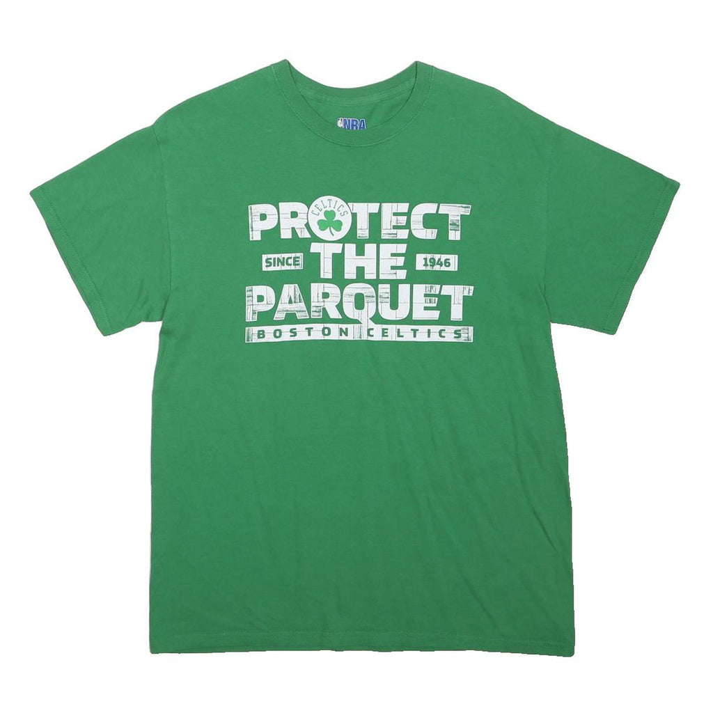 NBA Mens Green Boston Celtics Graphic T-Shirt M Short Sleeve Crew Neck Protect