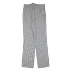 Mens Cotton Blend Regular Fit Straight Black White Check Trousers W30 L33