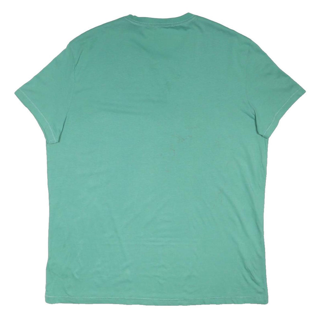 CALVIN KLEIN JEANS Mens Green Graphic T-Shirt 4XL Short Sleeve Crew Neck Cotton