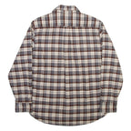 JACHS Mens Shirt Beige Check Long Sleeve M