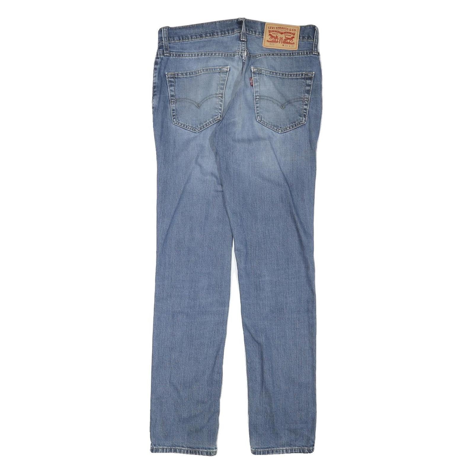 LEVI'S 511 Mens Slim Blue Denim Medium W29 L30 Jeans Zip Closure Classic Fit