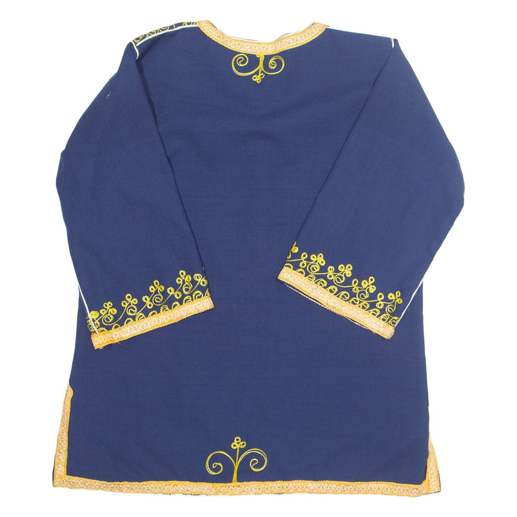 Eastern Inspired Womens Plain Shirt Blue 3/4 Sleeve S