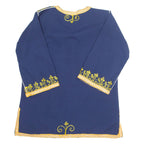 Eastern Inspired Womens Plain Shirt Blue 3/4 Sleeve S