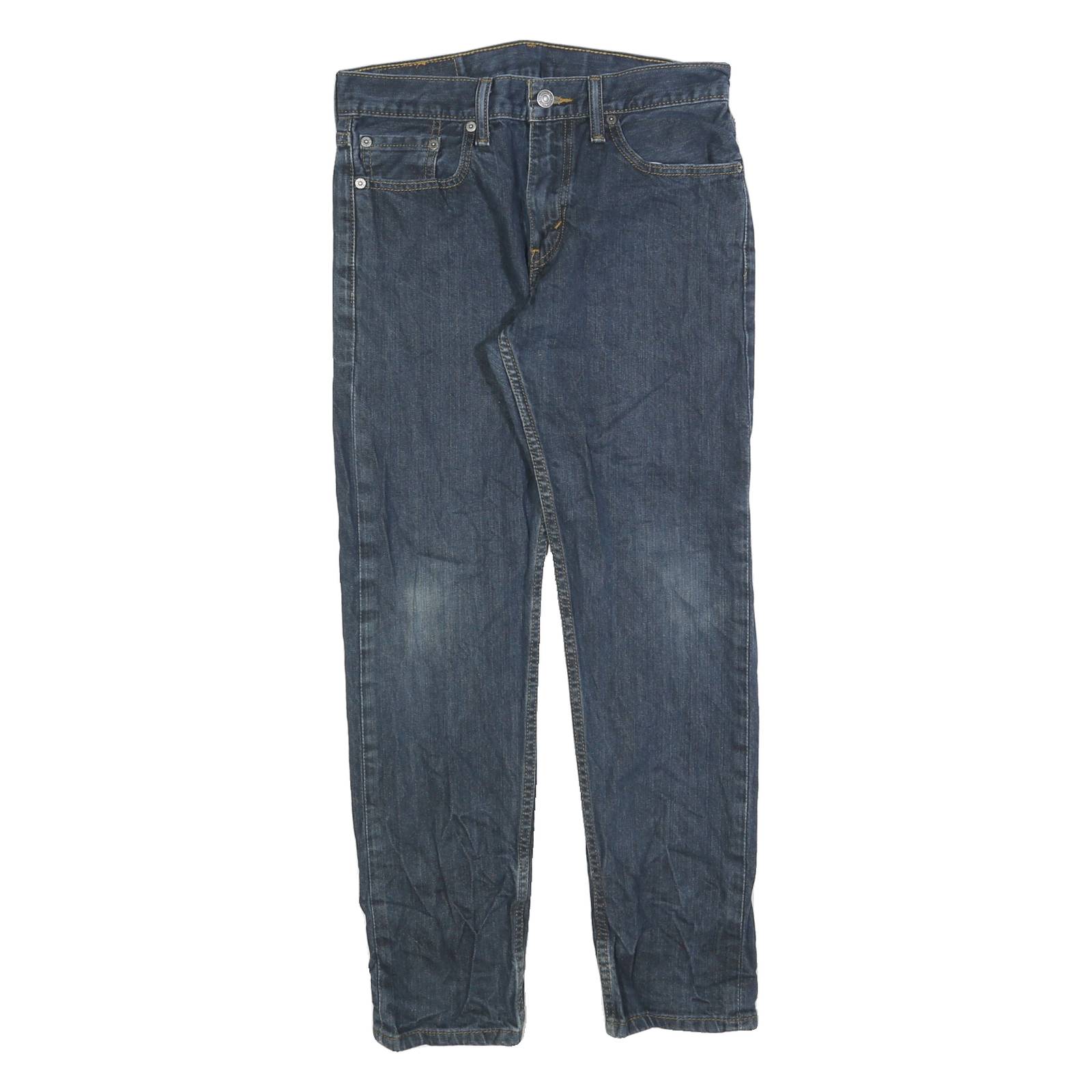 LEVI'S 502 Mens Jeans Blue Slim Straight Denim Medium W29 L27 Stylish Zip