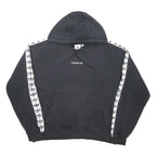 ADIDAS ORIGINALS Mens Black Hoodie XL Cotton Blend Pullover Trefoil Logo