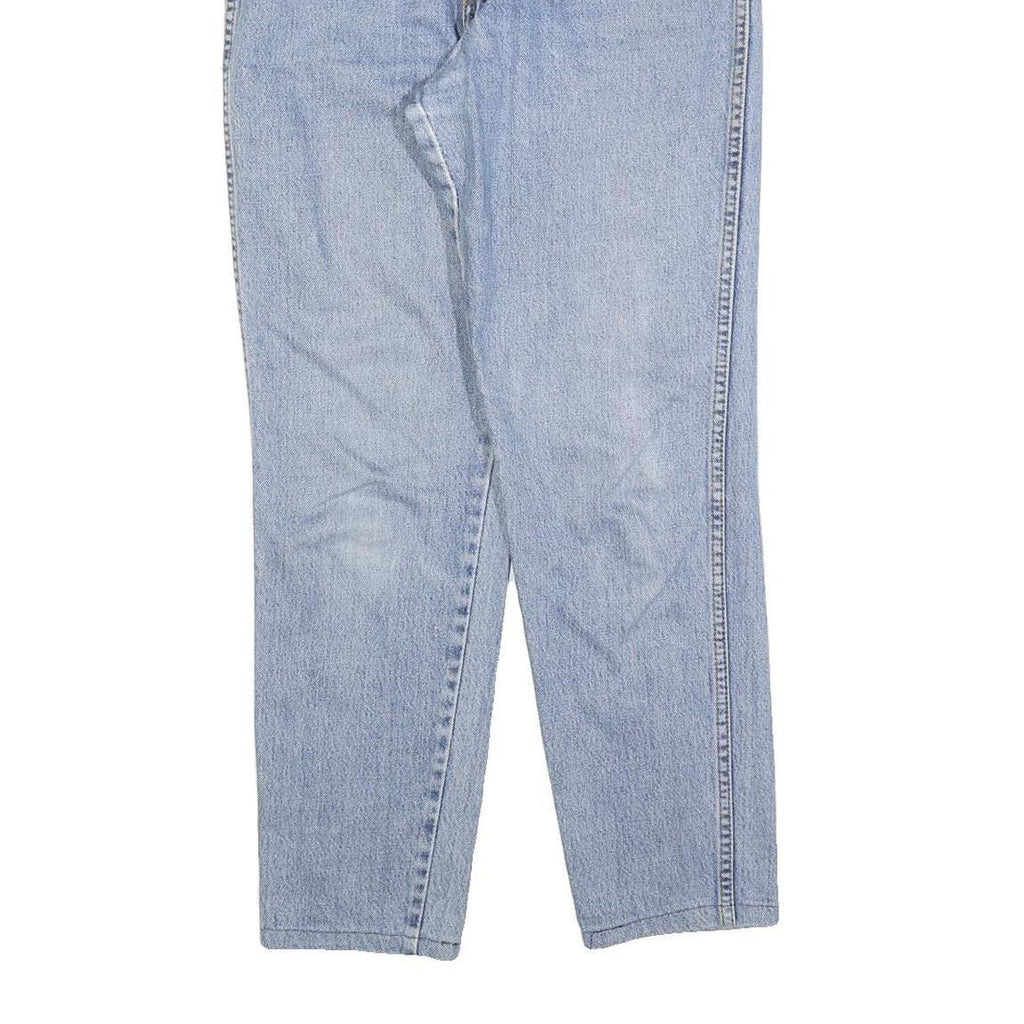 WRANGLER Womens Blue Regular Straight Denim Cotton Blend Light W26 L28 Zip