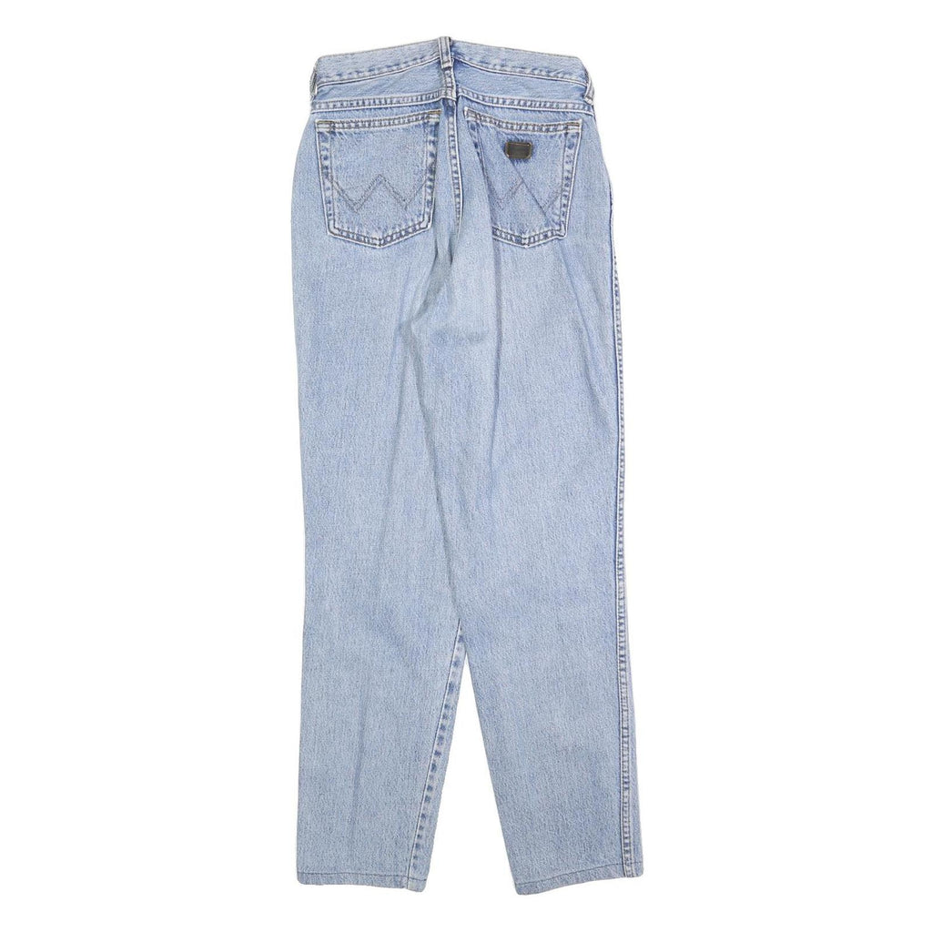 WRANGLER Womens Blue Regular Straight Denim Cotton Blend Light W26 L28 Zip