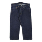 LEVI'S 505 Mens Jeans Blue Regular Straight Denim Raw W33 L21 Zip Closure