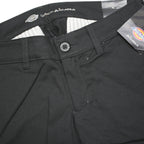 DICKIES Womens Black Regular Fit Straight Leg Trousers W30 L32 Workwear Zip