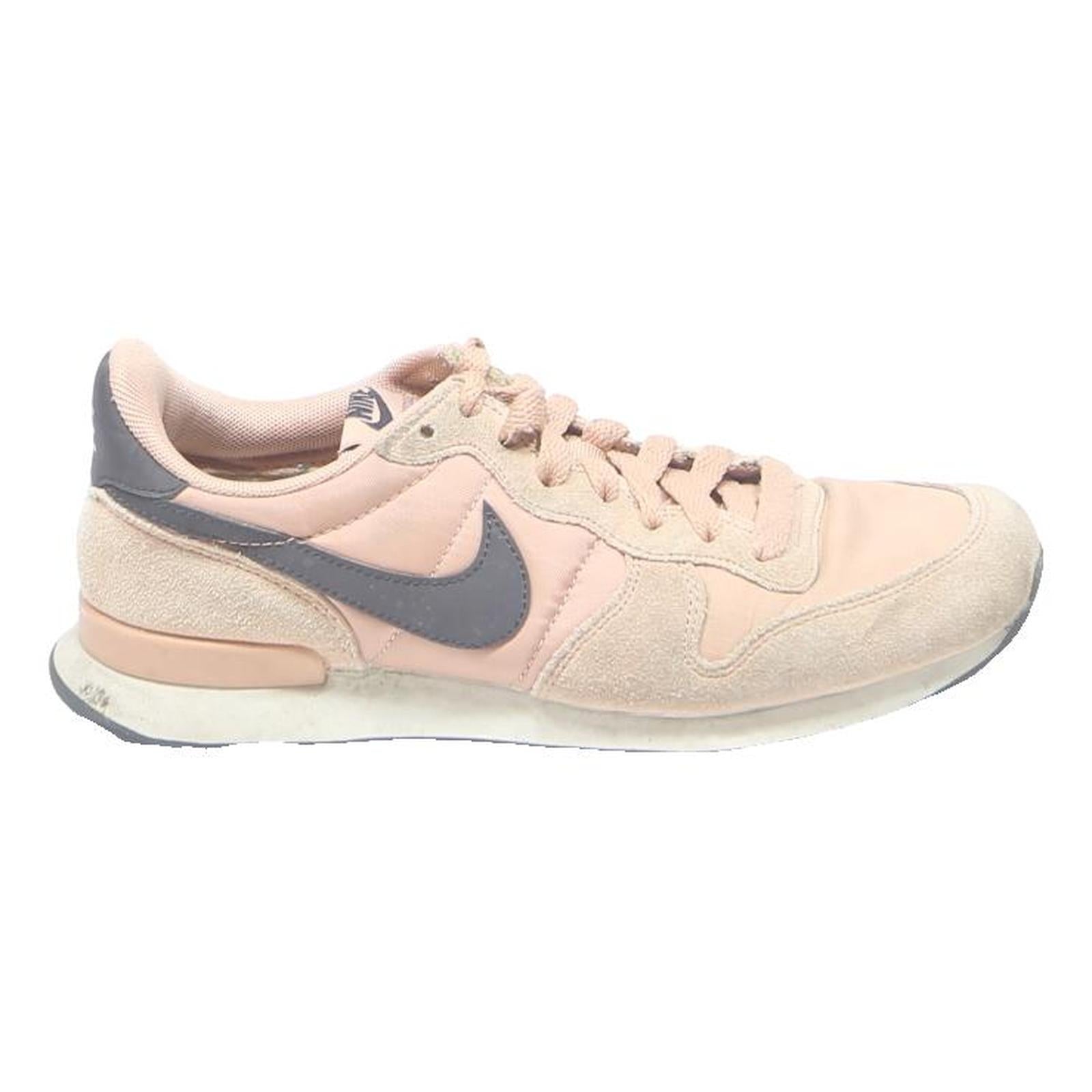 NIKE Womens Derby Trainers Footwear Beige & Grey Synthetic UK 4.5 Comfortable