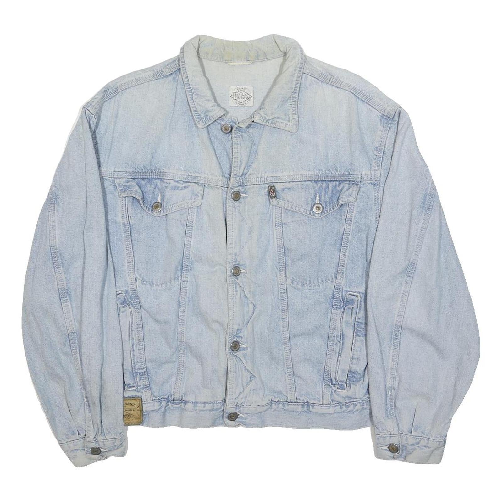 LEE COOPER Womens Blue Denim Button Jacket S Woven Classic Casual