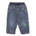 LEVI'S Boys Jeans Blue Regular Denim W16 L10 Dinosaur Print Elastic Waist